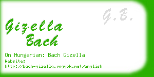 gizella bach business card